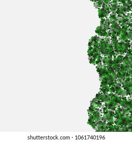 Clover green is a confetti which consist of many isolated elements. Stylish and beautiful clover green. Can be used as poster, border, background, wallpaper, card and etc