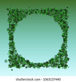 Clover green is a confetti which consist of many isolated elements. Stylish and beautiful clover green. Can be used as poster, border, background, wallpaper, card and etc