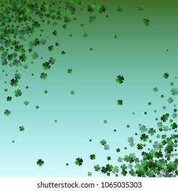 Clover green is a confetti which consist of many isolated elements. Stylish and beautiful clover green. Can be used as poster, border, background, wallpaper, card and etc