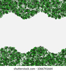 Clover green is a confetti which consist of many isolated elements. Stylish and beautiful clover green. Can be used as poster, border, background, wallpaper, card and etc