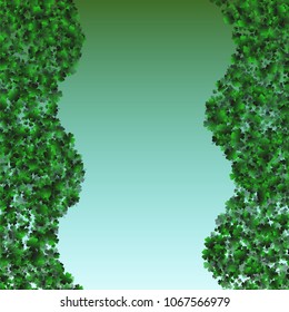 Clover green is a confetti which consist of many isolated elements. Stylish and beautiful clover green. Can be used as poster, border, background, wallpaper, card and etc