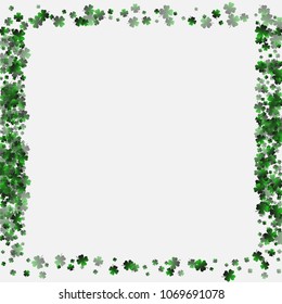 Clover green is a confetti which consist of many isolated elements. Stylish and beautiful clover green. Can be used as poster, border, background, wallpaper, card and etc