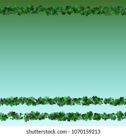 Clover green is a confetti which consist of many isolated elements. Stylish and beautiful clover green. Can be used as poster, border, background, wallpaper, card and etc