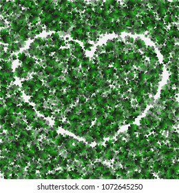 Clover green is a confetti which consist of many isolated elements. Stylish and beautiful clover green. Can be used as poster, border, background, wallpaper, card and etc