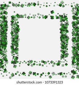 Clover green is a confetti which consist of many isolated elements. Stylish and beautiful clover green. Can be used as poster, border, background, wallpaper, card and etc
