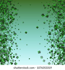 Clover green is a confetti which consist of many isolated elements. Stylish and beautiful clover green. Can be used as poster, border, background, wallpaper, card and etc