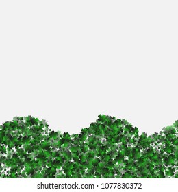 Clover green is a confetti which consist of many isolated elements. Stylish and beautiful clover green. Can be used as poster, border, background, wallpaper, card and etc