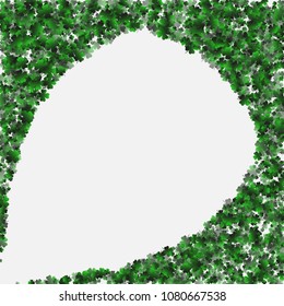 Clover green is a confetti which consist of many isolated elements. Stylish and beautiful clover green. Can be used as poster, border, background, wallpaper, card and etc