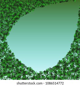 Clover green is a confetti which consist of many isolated elements. Stylish and beautiful clover green. Can be used as poster, border, background, wallpaper, card and etc