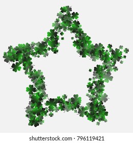 Clover green is a confetti which consist of many isolated elements. Stylish and beautiful clover green. Can be used as poster, border, background, wallpaper, card and etc