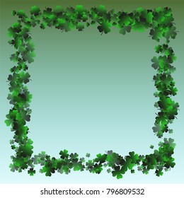 Clover green is a confetti which consist of many isolated elements. Stylish and beautiful clover green. Can be used as poster, border, background, wallpaper, card and etc