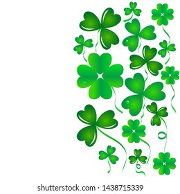 
Clover green floral background, vector