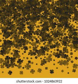 Clover green four leaf is a confetti which consist of many isolated elements. Stylish and beautiful clover green four leaf. Can be used as poster, border, background, wallpaper, card and etc