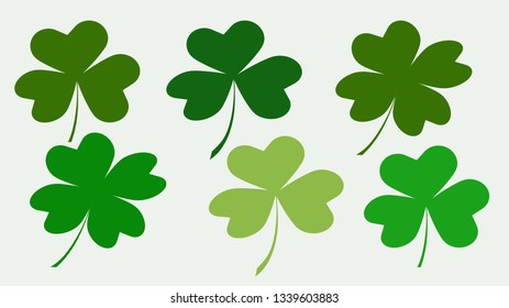 Clover green heart shaped leaves