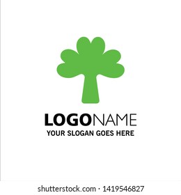 Clover, Green, Ireland, Irish, Plant Business Logo Template. Flat Color