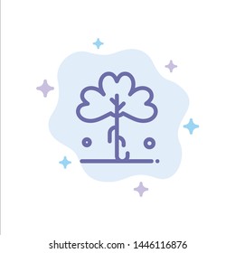 Clover, Green, Ireland, Irish, Plant Blue Icon on Abstract Cloud Background