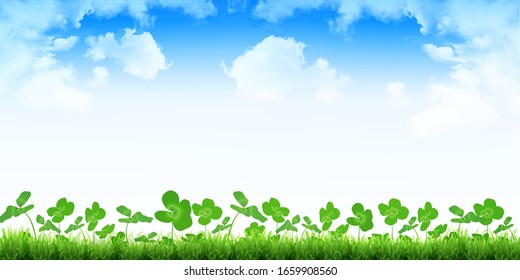 Clover green leaf plant background