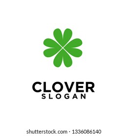 clover green simple logo icon designs vector illustration