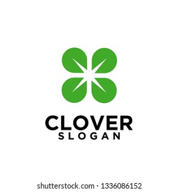 clover green simple logo icon designs vector illustration