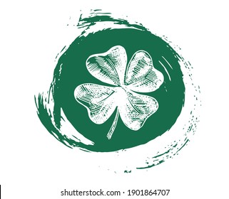 Clover, hand drawn style. Patrick day.
Vector illustration.	
