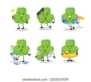 the clover holiday character. cartoon mascot vector