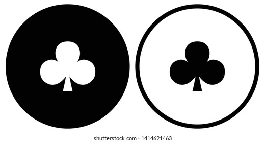 Clover icon. Black. Vector illustration