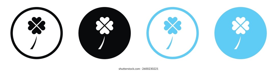 Clover icon collection. vector illustration set
