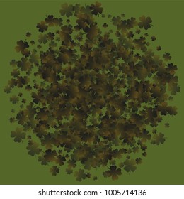 Clover icon is a confetti which consist of many isolated elements. Stylish and beautiful clover icon. Can be used as poster, border, background, wallpaper, card and etc