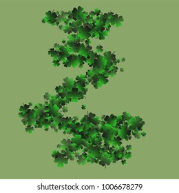 Clover icon is a confetti which consist of many isolated elements. Stylish and beautiful clover icon. Can be used as poster, border, background, wallpaper, card and etc