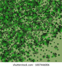 Clover icon is a confetti which consist of many isolated elements. Stylish and beautiful clover icon. Can be used as poster, border, background, wallpaper, card and etc