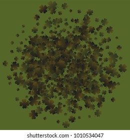 Clover icon is a confetti which consist of many isolated elements. Stylish and beautiful clover icon. Can be used as poster, border, background, wallpaper, card and etc