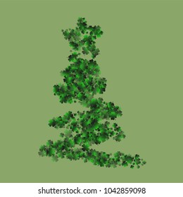 Clover icon is a confetti which consist of many isolated elements. Stylish and beautiful clover icon. Can be used as poster, border, background, wallpaper, card and etc