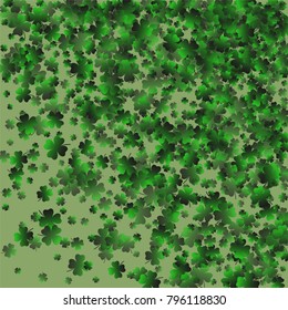 Clover icon is a confetti which consist of many isolated elements. Stylish and beautiful clover icon. Can be used as poster, border, background, wallpaper, card and etc