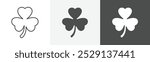 clover icon Design in thin line vector style