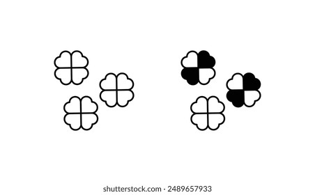 clover icon design with white background stock illustration