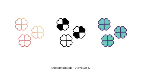 clover icon design with white background stock illustration