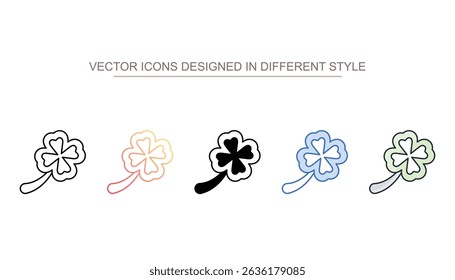 Klee-Symbol-Design mit weißem Hintergrund - Stockgrafik