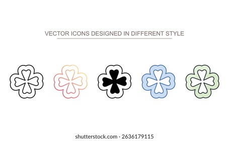 Clover icon design with white background stock illustration