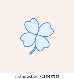 clover icon. Element of casino icon for mobile concept and web apps. Field outline clover icon can be used for web and mobile on colored background