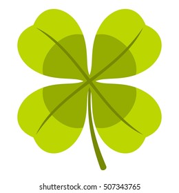 Clover icon. Flat illustration of clover vector icon for web