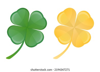 
Clover. Clover icon. Golden clover. Four leaf clover.