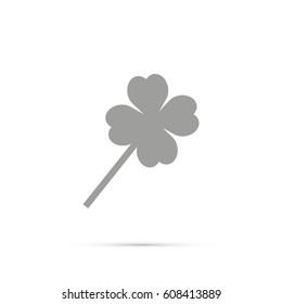 clover icon. Gray icon