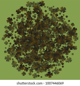 Clover icon green is a confetti which consist of many isolated elements. Stylish and beautiful clover icon green. Can be used as poster, border, background, wallpaper, card and etc