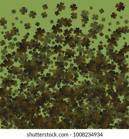Clover icon green is a confetti which consist of many isolated elements. Stylish and beautiful clover icon green. Can be used as poster, border, background, wallpaper, card and etc