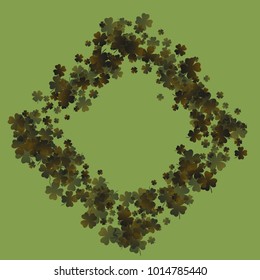 Clover icon green is a confetti which consist of many isolated elements. Stylish and beautiful clover icon green. Can be used as poster, border, background, wallpaper, card and etc