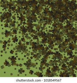 Clover icon green is a confetti which consist of many isolated elements. Stylish and beautiful clover icon green. Can be used as poster, border, background, wallpaper, card and etc