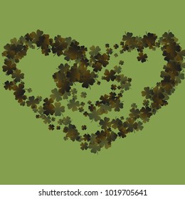 Clover icon green is a confetti which consist of many isolated elements. Stylish and beautiful clover icon green. Can be used as poster, border, background, wallpaper, card and etc
