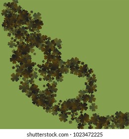 Clover icon green is a confetti which consist of many isolated elements. Stylish and beautiful clover icon green. Can be used as poster, border, background, wallpaper, card and etc