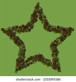 Clover icon green is a confetti which consist of many isolated elements. Stylish and beautiful clover icon star. Can be used as poster, border, background, wallpaper, card and etc