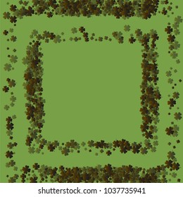 Clover icon green is a confetti which consist of many isolated elements. Stylish and beautiful clover icon green. Can be used as poster, border, background, wallpaper, card and etc